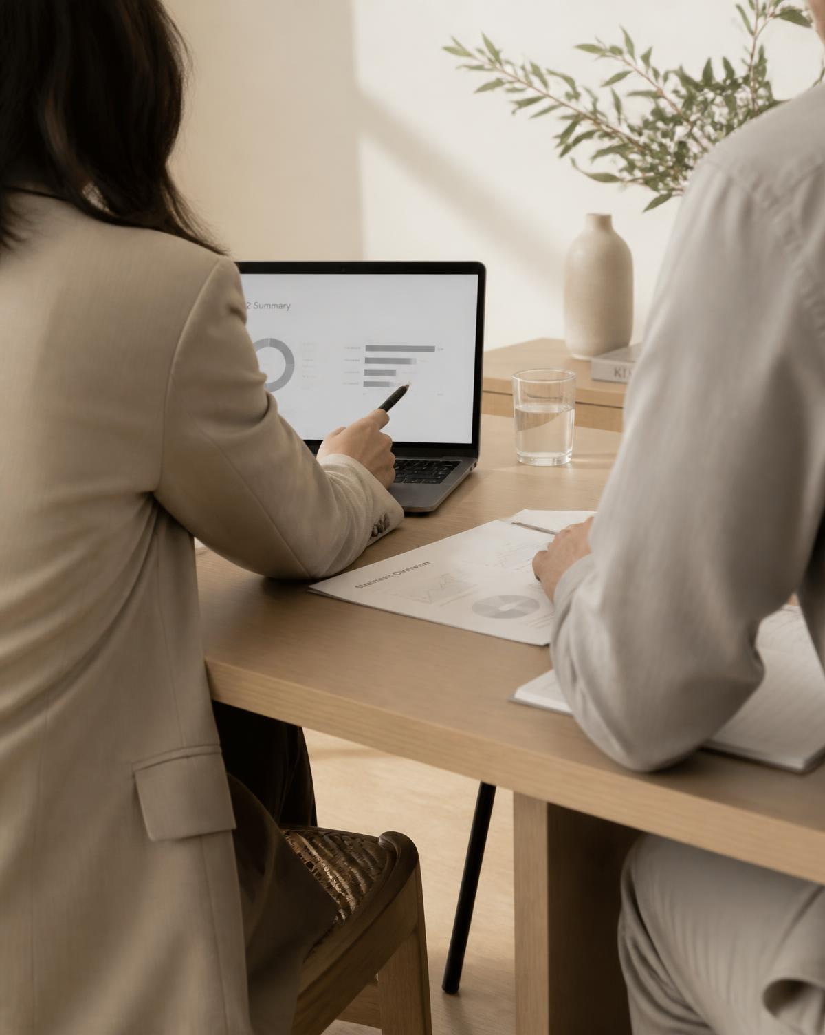 Séance de travail entre professionnels